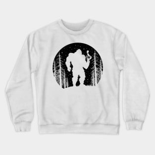 Bigfoot Alien Silhouette Crewneck Sweatshirt